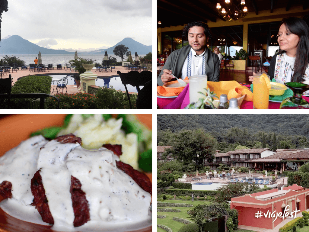 Come delicioso en el restaurante del Hotel Atitlán en Guatemala