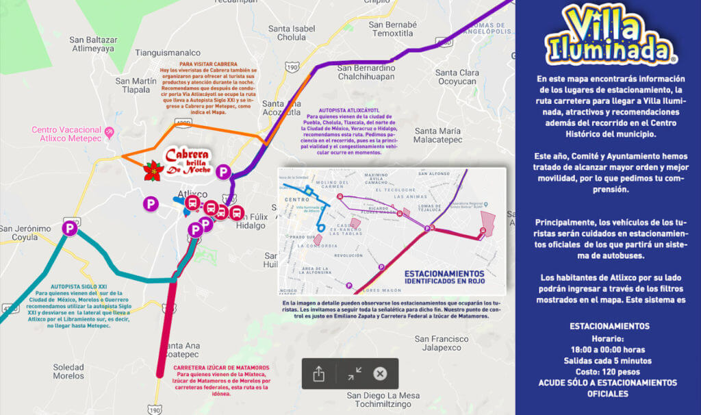 Mapa de estacionamientos Villa Iluminada 2018